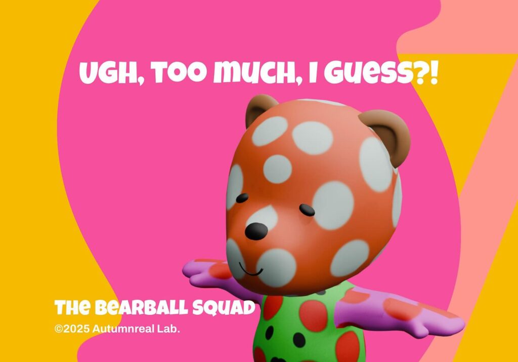 Fashion? Mood?
Not sure. But I’m here.
#TooMuchIsJustEnough #bearballsquad #BearballNana
